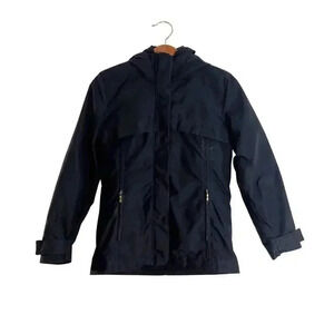 Postcard Black Winter Jacket With Hood Ski Snowboard Jacket Coat Size 4